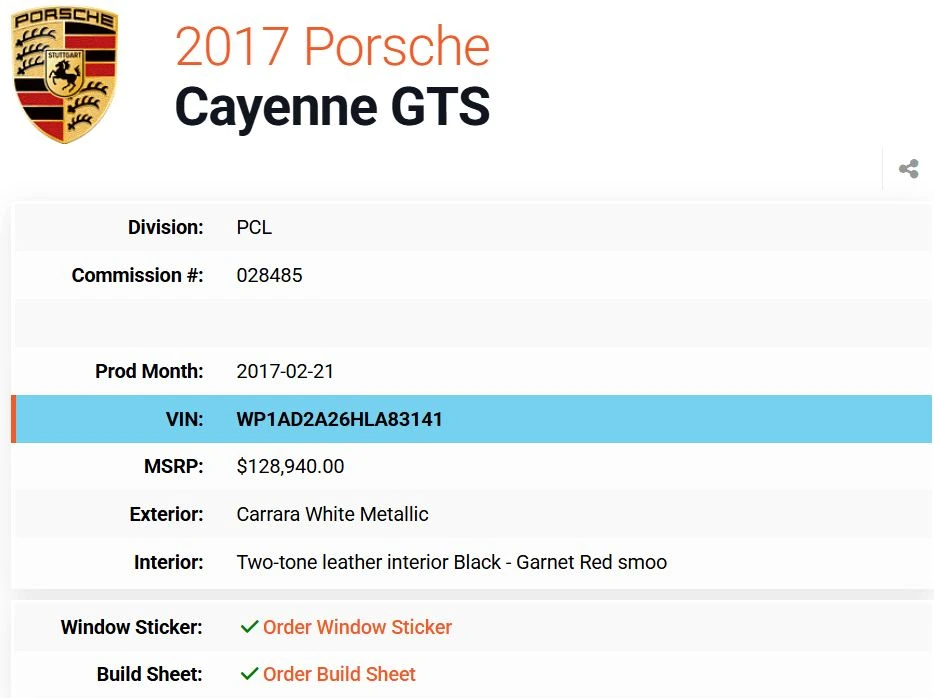 2017 Porsche 958 Cayenne GTS - Image 7 of 20