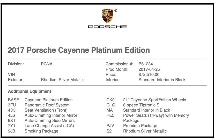 2017 Porsche 958 Cayenne - Image 5 of 5