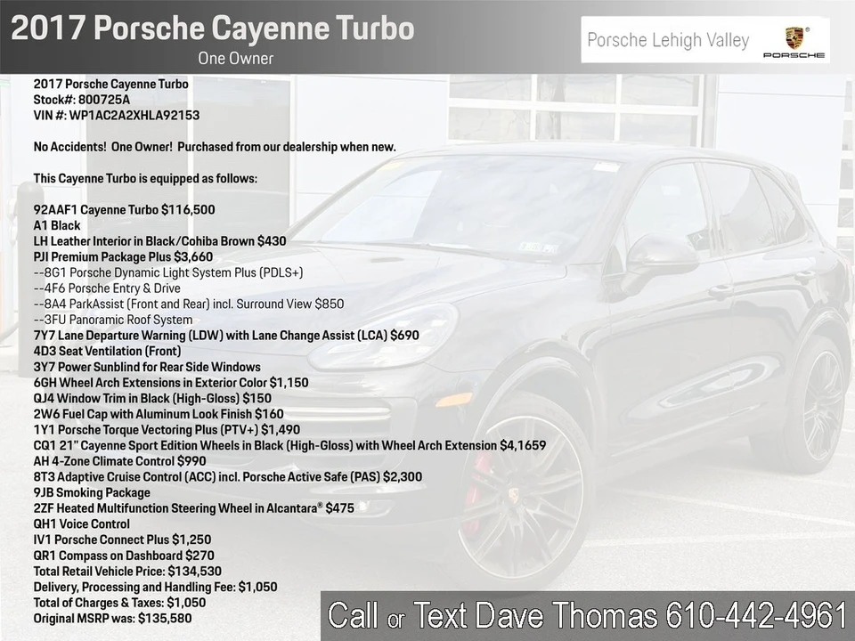 2017 Porsche 958 Cayenne Turbo - Image 2 of 21