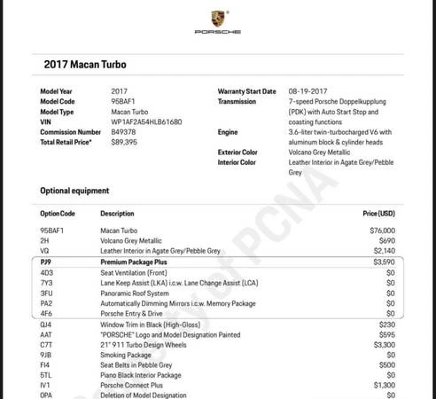 2017 Porsche Macan Turbo - Image 9 of 11