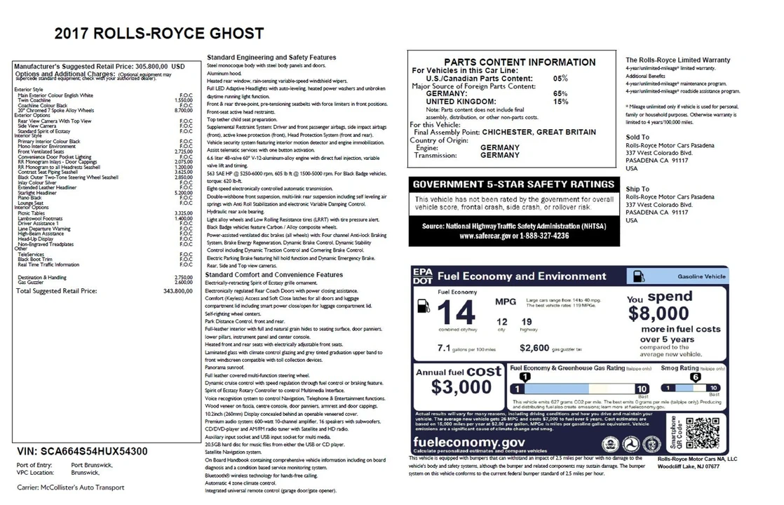 2017 Rolls-Royce Ghost 1st Gen - Image 9 of 12