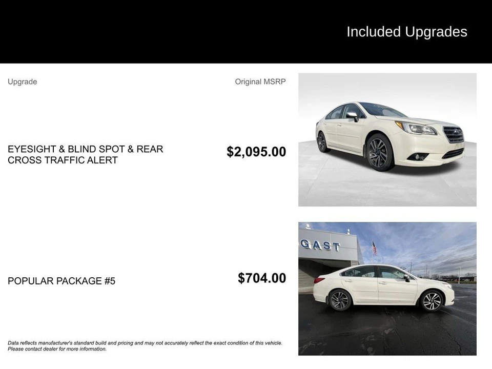 2017 Subaru Legacy 6th Gen - Image 3 of 12