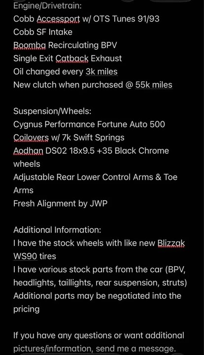 2017 Subaru Impreza WRX 4th Gen - Image 4 of 4