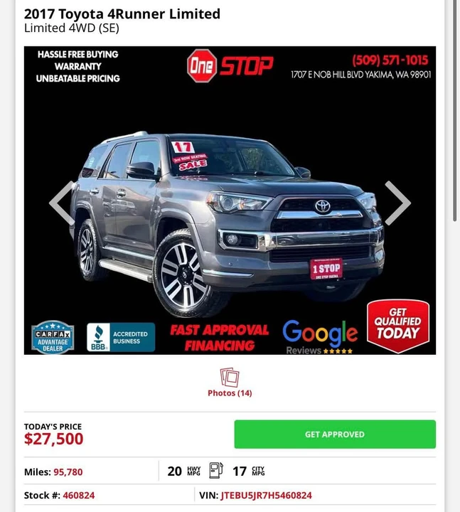 2017 Toyota 4Runner 5th Gen - Image 12 of 12