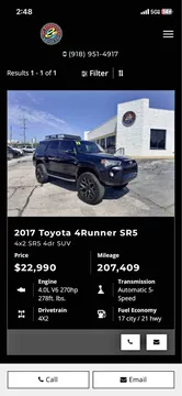 2017 Toyota 4Runner SR5 Sport Utility 4D