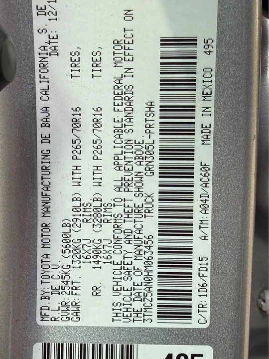 2017 Toyota Tacoma 3rd Gen - Image 11 of 14