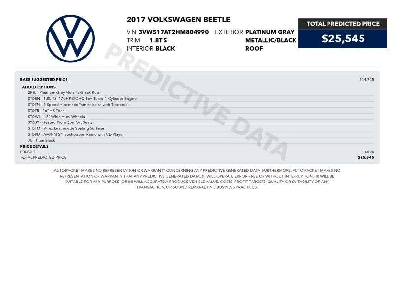 2017 Volkswagen A5 Beetle - Image 3 of 19