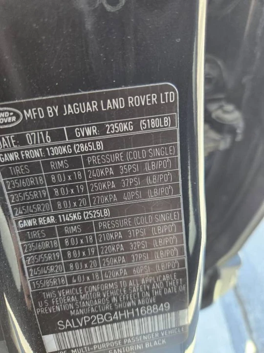 2017 Land Rover Range Rover Evoque 1st Gen - Image 12 of 12