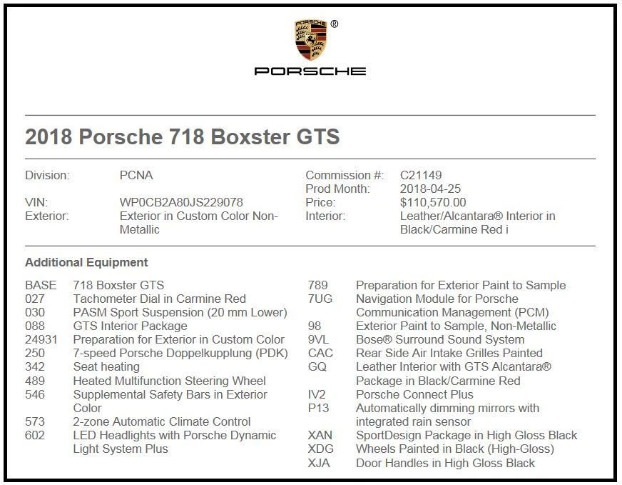 2018 Porsche 718 Boxster - Image 25 of 25