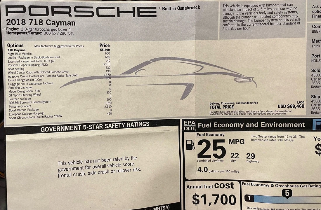 2018 Porsche 718 Cayman - Image 23 of 24