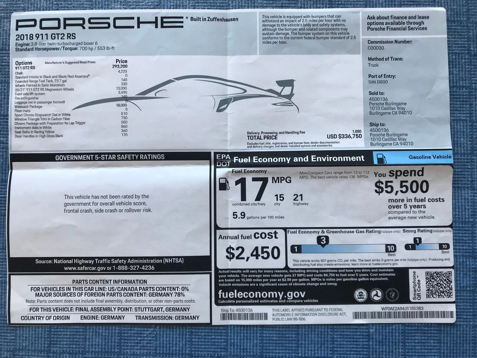 2018 Porsche 991 GT2 RS - Image 3 of 3
