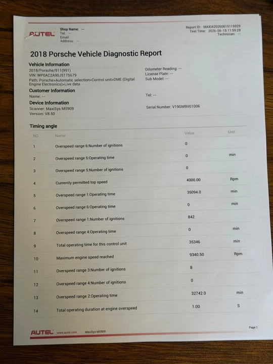 2018 Porsche 991 GT3 - Image 13 of 14