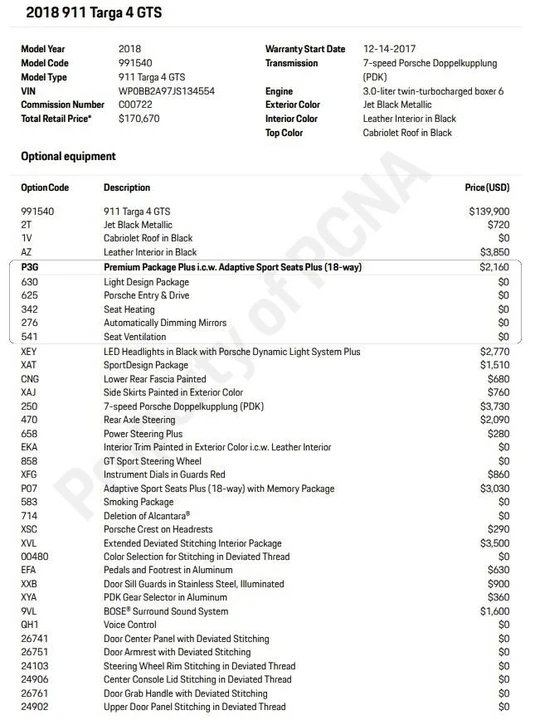 2018 Porsche 991 Targa 4 GTS - Image 2 of 17