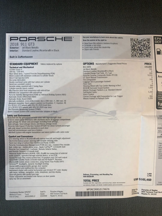 2018 Porsche 991 GT3 - Image 2 of 2