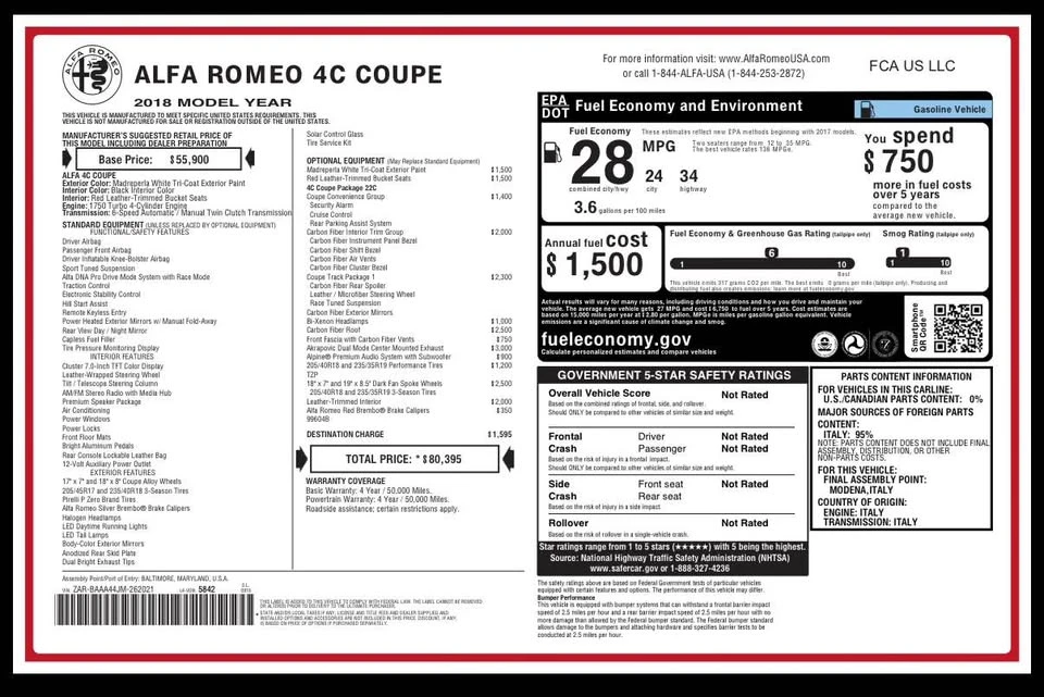 2018 Alfa Romeo 4C Spider - Image 10 of 11