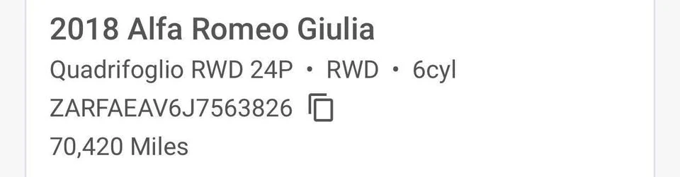 2018 Alfa Romeo Giulia - Image 8 of 8