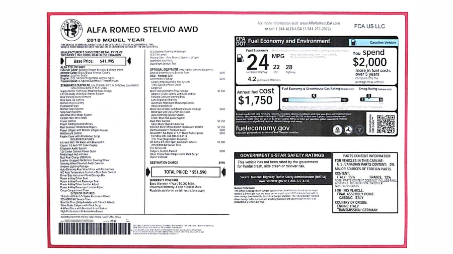 2018 Alfa Romeo Stelvio - Image 20 of 23