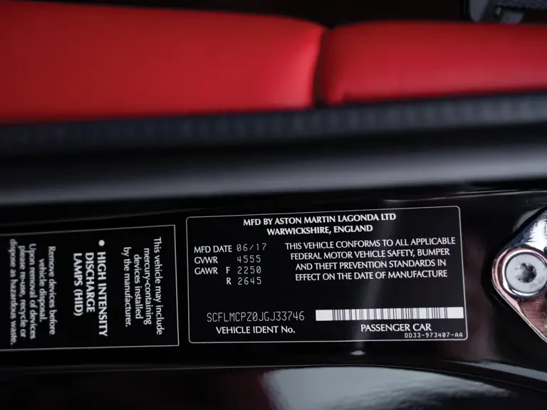 2018 Aston Martin Vanquish 2nd Gen - Image 19 of 31