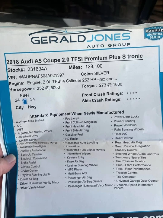 2018 Audi B9 A5 - Image 10 of 10