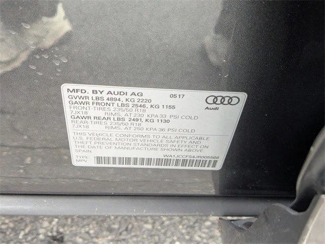 2018 Audi 8U Q3 - Image 17 of 21