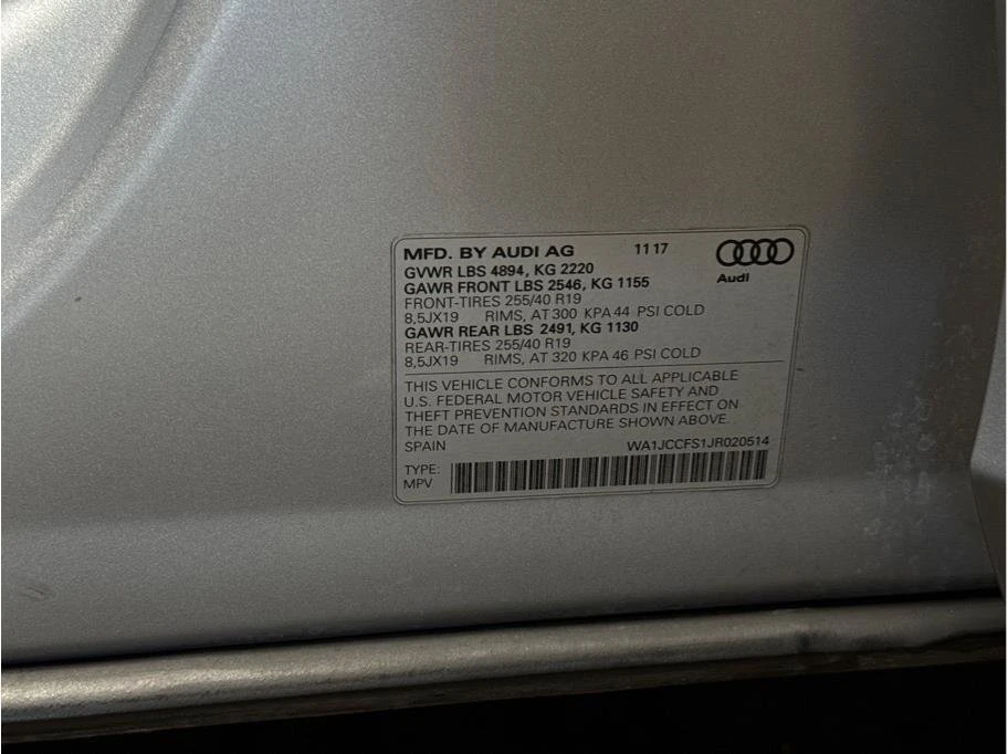 2018 Audi 8U Q3 - Image 13 of 20