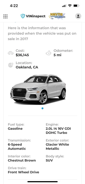 2018 Audi 8U Q3 - Image 8 of 12
