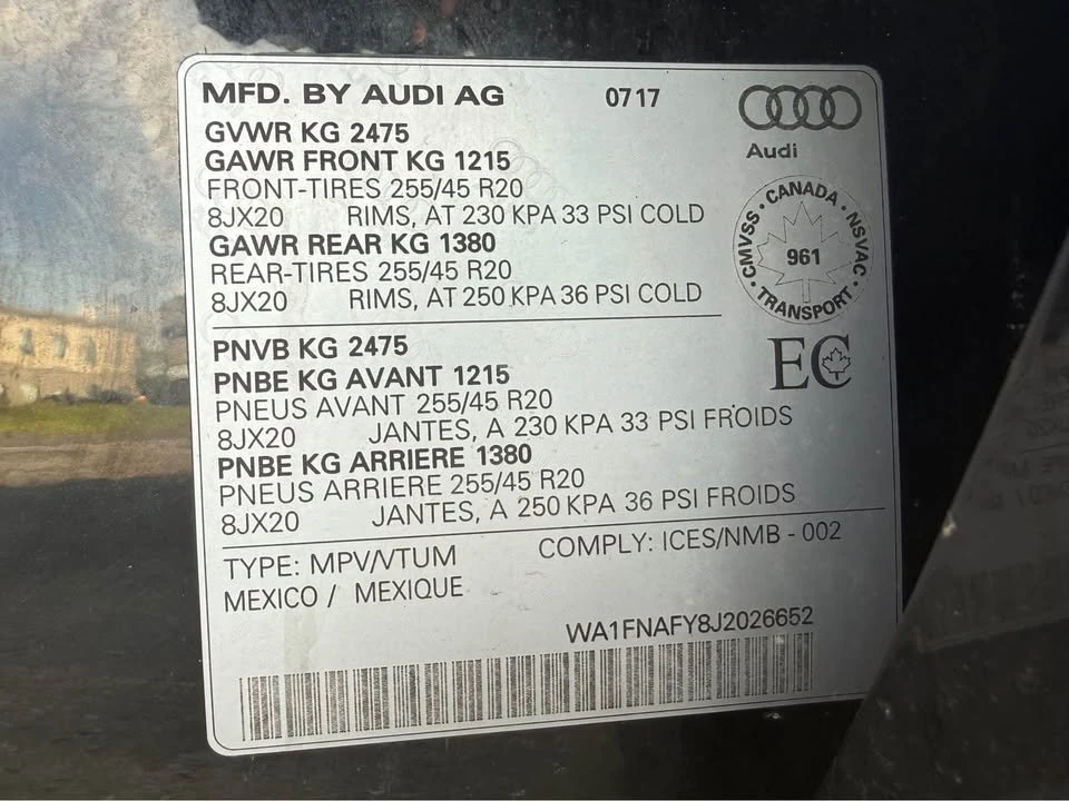 2018 Audi FY Q5 - Image 18 of 18