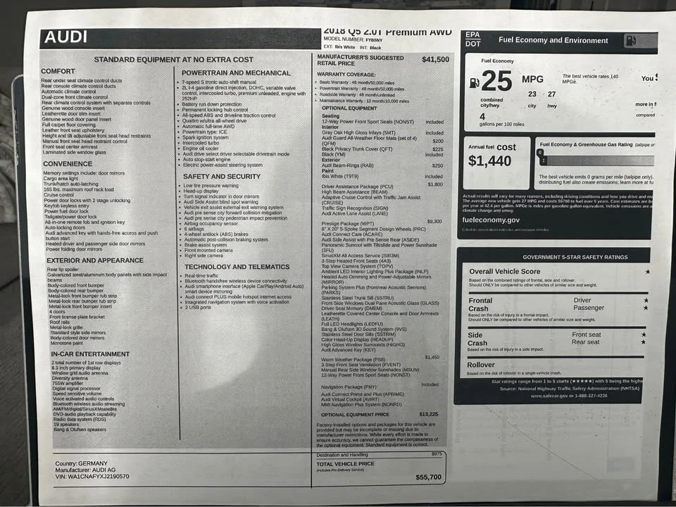 2018 Audi FY Q5 - Image 16 of 20