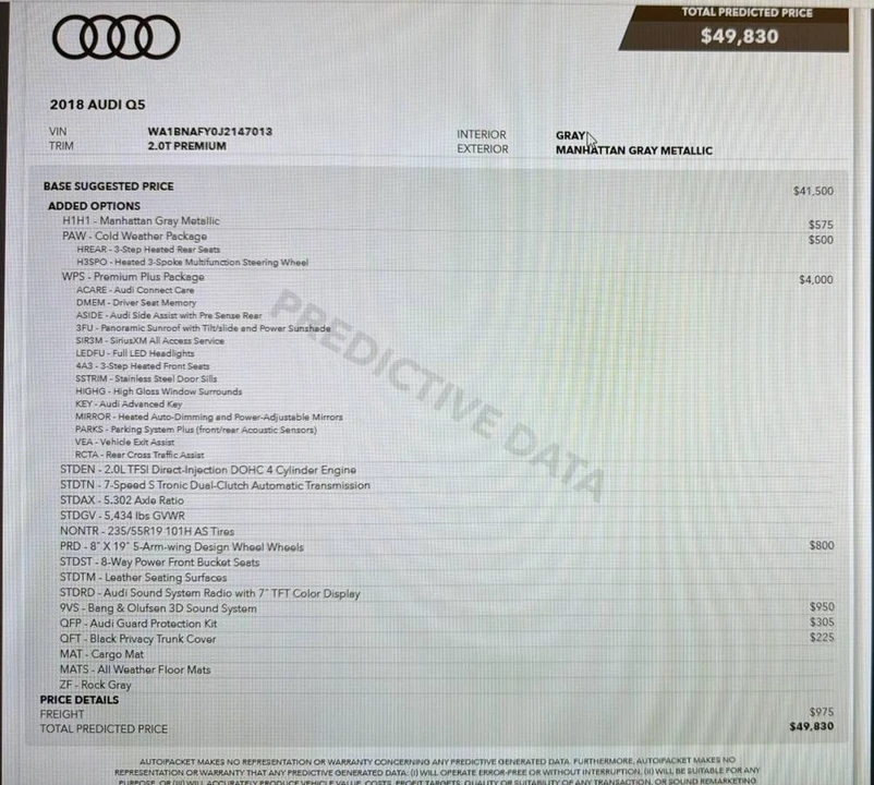 2018 Audi FY Q5 - Image 18 of 18