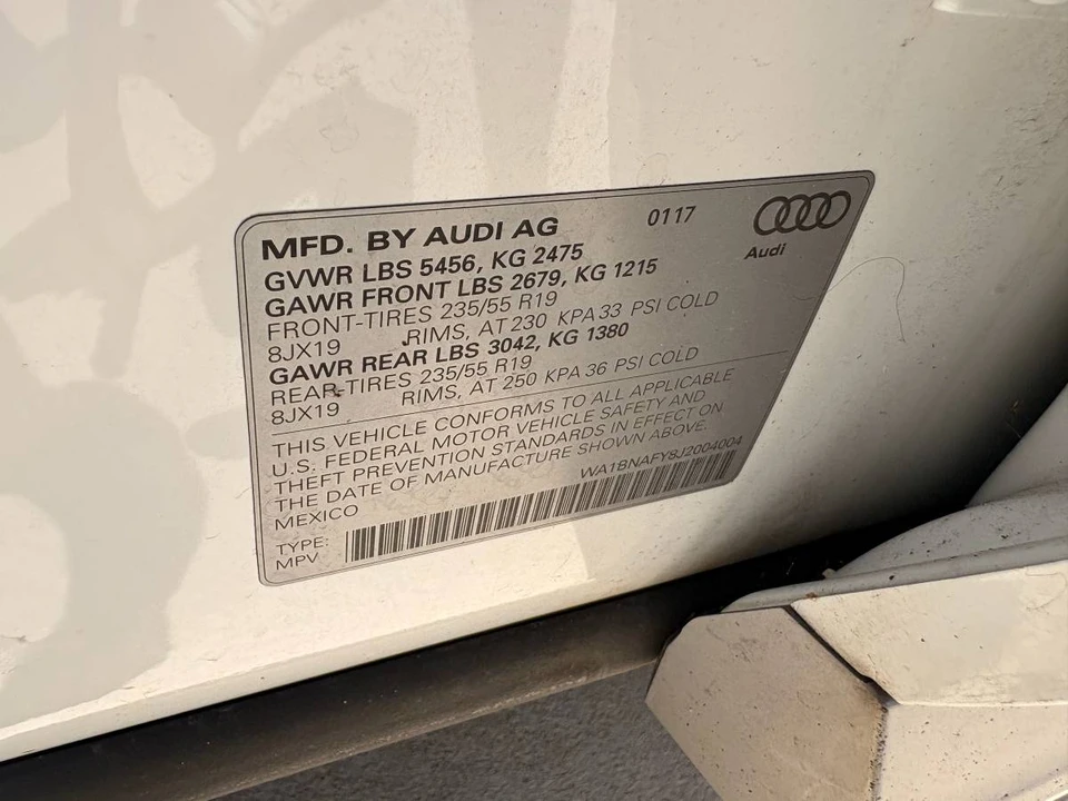 2018 Audi FY Q5 - Image 20 of 22