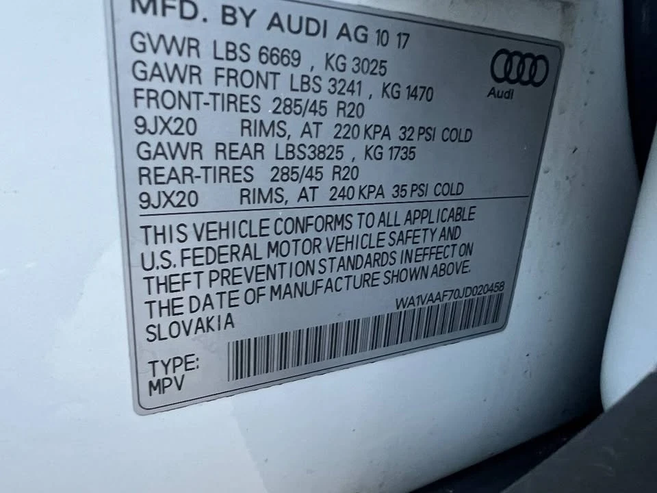 2018 Audi 4M Q7 - Image 14 of 15