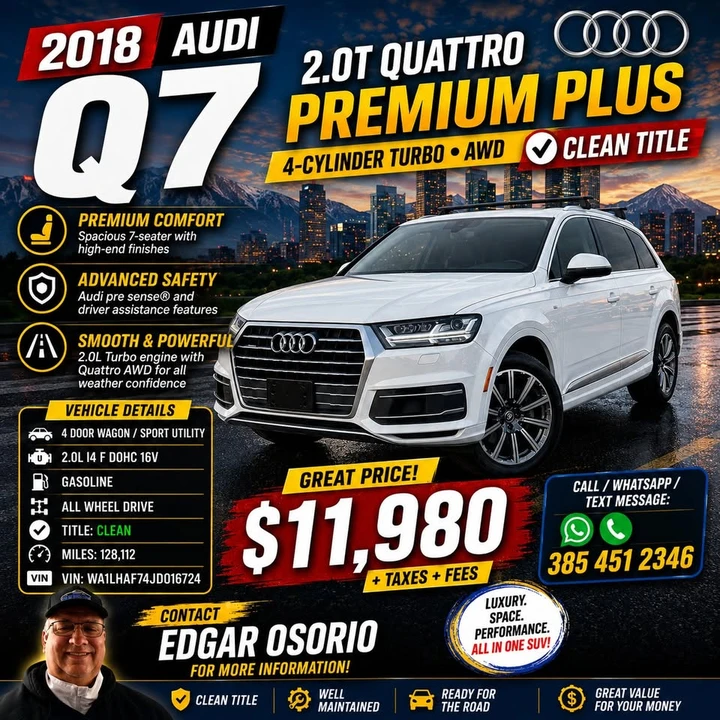 2018 Audi 4M Q7 - Image 8 of 8