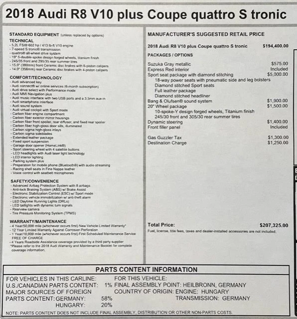 2018 Audi 4S R8 - Image 30 of 30