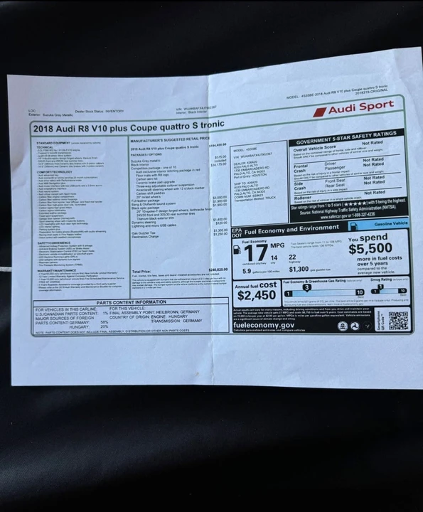 2018 Audi 4S R8 - Image 20 of 20