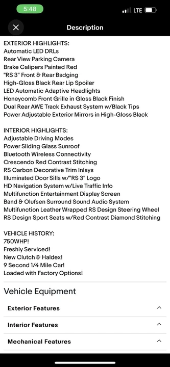 2018 Audi 8V RS3 - Image 20 of 21