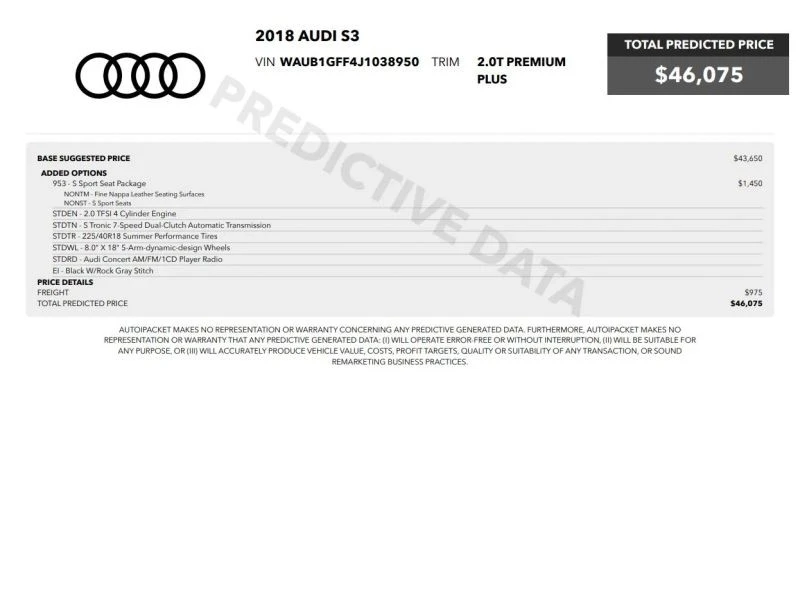 2018 Audi 8V S3 - Image 7 of 12