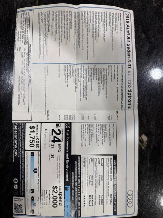 2018 Audi B9 S4 - Image 14 of 14