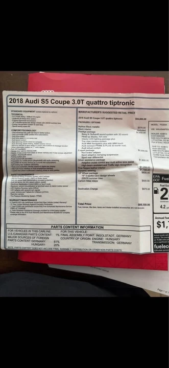 2018 Audi B9 S5 - Image 11 of 11