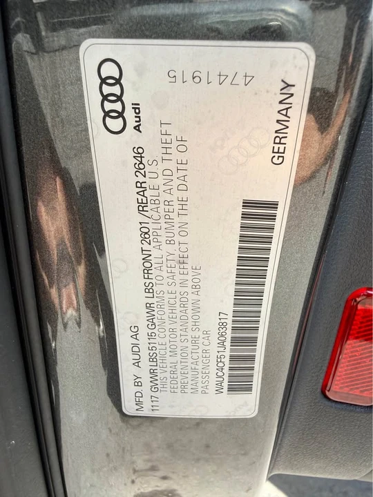 2018 Audi B9 S5 - Image 13 of 13