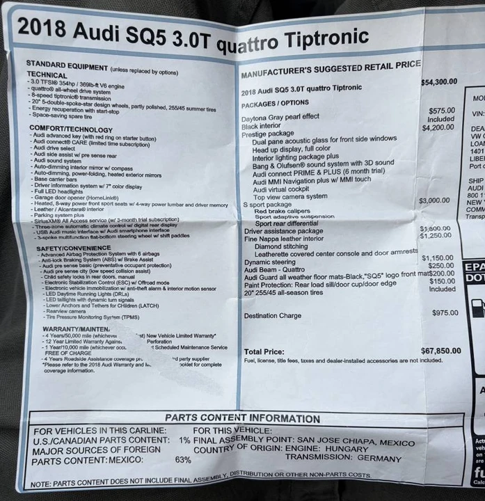 2018 Audi FY SQ5 - Image 5 of 22