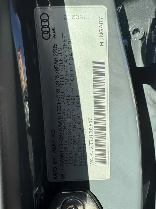 2018 Audi 8V A3 - Image 13 of 13