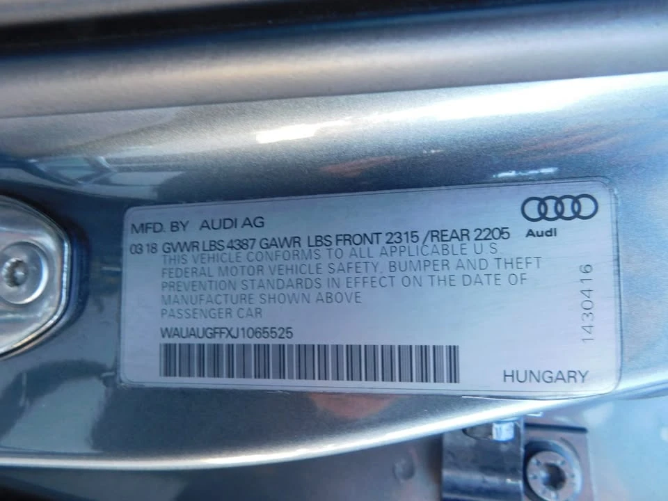 2018 Audi 8V A3 - Image 10 of 20