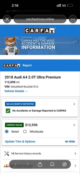 2018 Audi B9 A4 - Image 13 of 13