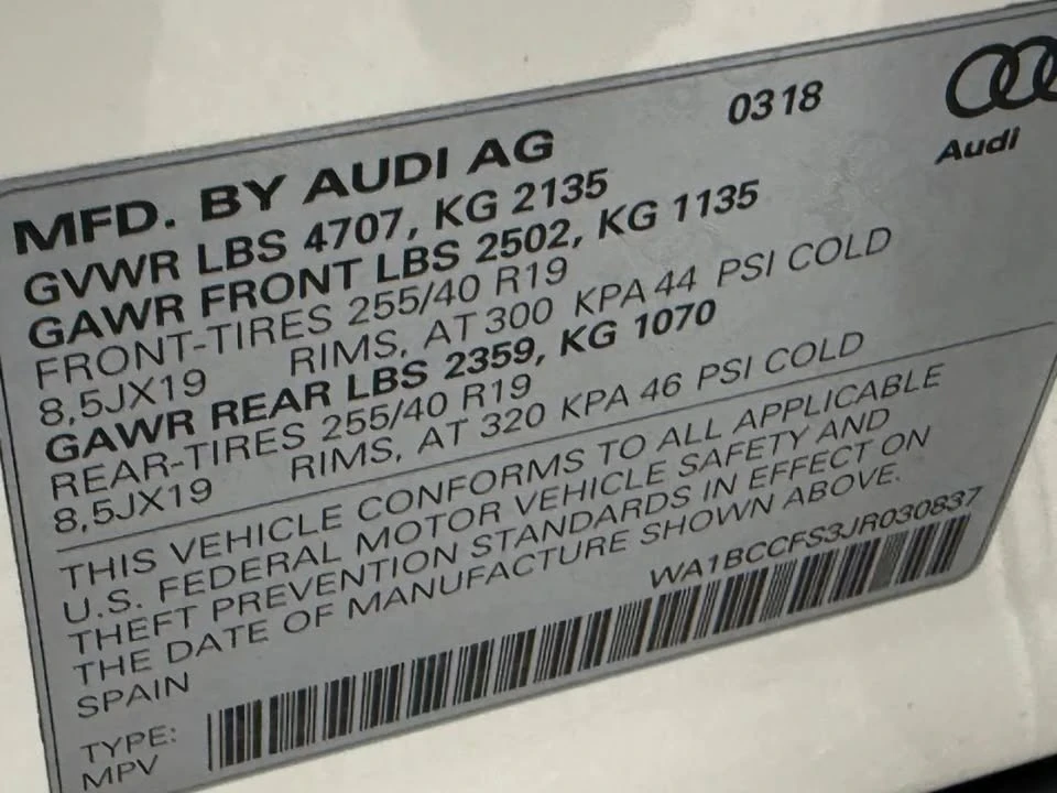 2018 Audi 8U Q3 - Image 17 of 18