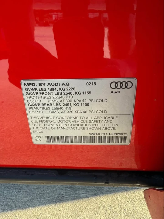 2018 Audi 8U Q3 - Image 12 of 14