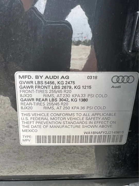 2018 Audi FY Q5 - Image 20 of 20