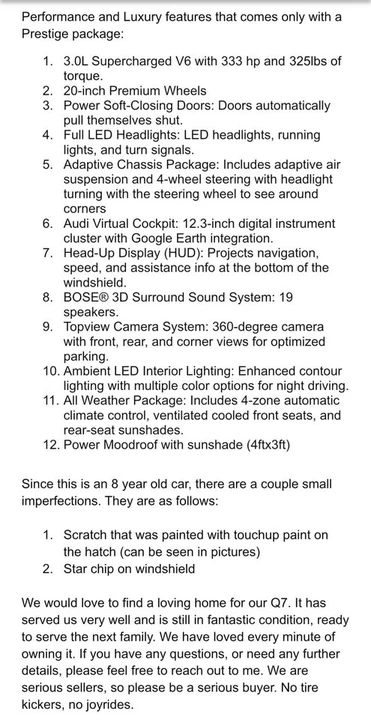 2018 Audi 4M Q7 - Image 20 of 20