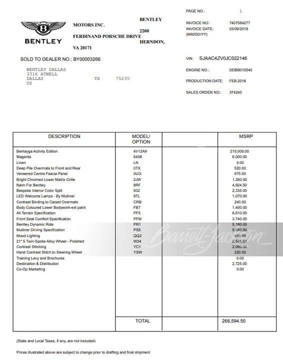 2018 Bentley Bentayga - Image 11 of 31