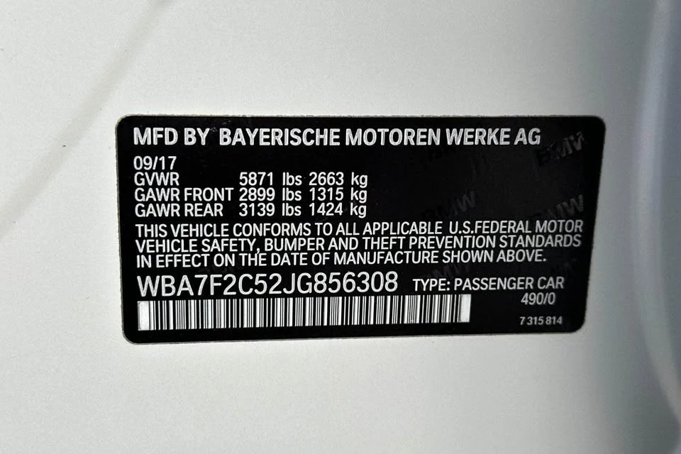 2018 BMW Alpina B7 - Image 7 of 20