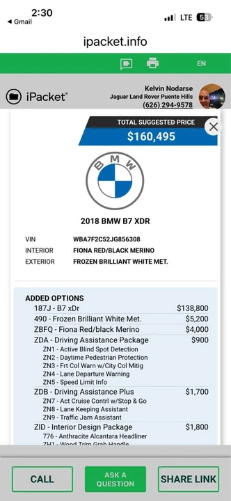 2018 BMW Alpina B7 - Image 3 of 20